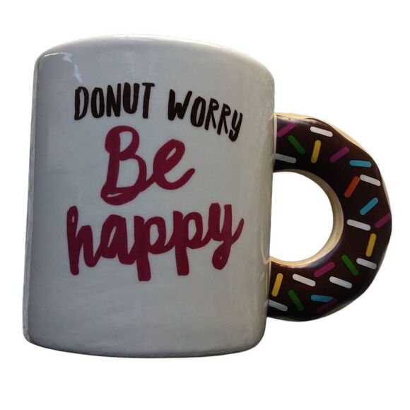 Donut Worry Be Happy Coffee Cup - Picture 3 of 8